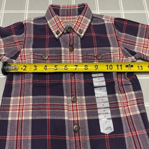 NWT Duluth Trading Girls 2T Flannel Purples - Picture 6 of 6